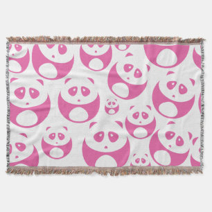 Kawaii Baby Roze en White Panda Pattern Deken