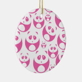 Kawaii Baby Roze en White Panda Pattern Keramisch Ornament (Rechts)