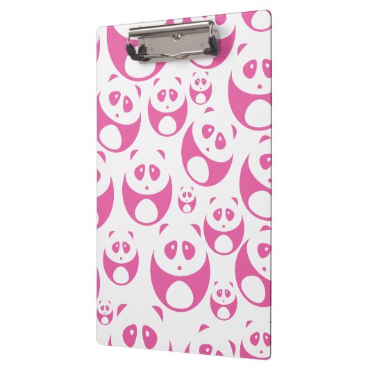 Kawaii Baby Roze en White Panda Pattern Klembord (Links)