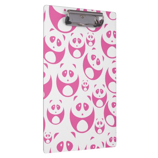 Kawaii Baby Roze en White Panda Pattern Klembord (Rechts)