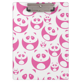 Kawaii Baby Roze en White Panda Pattern Klembord