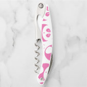 Kawaii Baby Roze en White Panda Pattern Kurkentrekker (Voorkant)