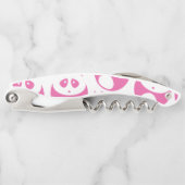Kawaii Baby Roze en White Panda Pattern Kurkentrekker (Voorkant)