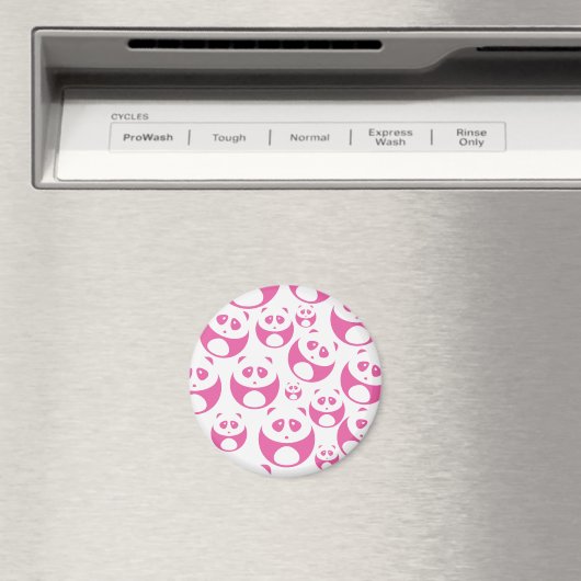Kawaii Baby Roze en White Panda Pattern Magneet (Insitu (Vaatwasser))