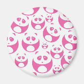 Kawaii Baby Roze en White Panda Pattern Magneet (Voorkant)