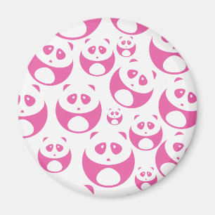 Kawaii Baby Roze en White Panda Pattern Magneet