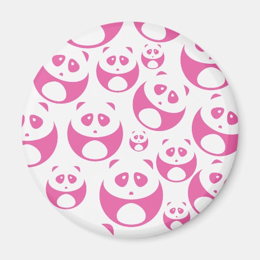 Kawaii Baby Roze en White Panda Pattern Magneet (Voorkant)