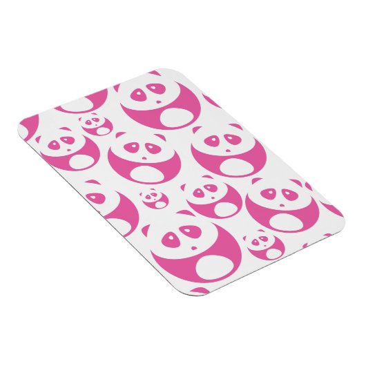 Kawaii Baby Roze en White Panda Pattern Magneet (Rechterzijde)