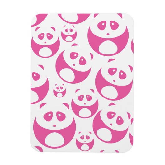 Kawaii Baby Roze en White Panda Pattern Magneet (Verticaal)