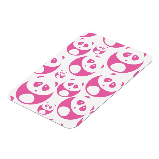 Kawaii Baby Roze en White Panda Pattern Magneet (Linkerzijde)