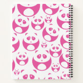 Kawaii Baby Roze en White Panda Pattern Notitieboek (Achterkant)