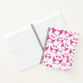 Kawaii Baby Roze en White Panda Pattern Notitieboek