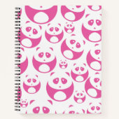 Kawaii Baby Roze en White Panda Pattern Notitieboek (Voorkant)