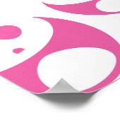 Kawaii Baby Roze en White Panda Pattern Poster (Hoek)