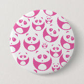 Kawaii Baby Roze en White Panda Pattern Ronde Button 7,6 Cm (Voorkant)