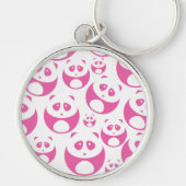 Kawaii Baby Roze en White Panda Pattern Sleutelhanger (Voorkant)