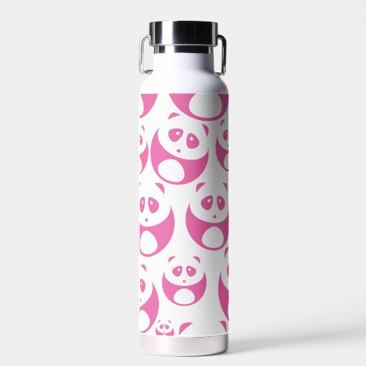 Kawaii Baby Roze en White Panda Pattern Waterfles (Voorkant)