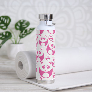 Kawaii Baby Roze en White Panda Pattern Waterfles