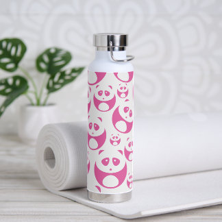 Kawaii Baby Roze en White Panda Pattern Waterfles