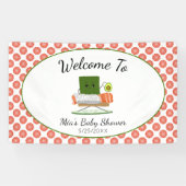 Kawaii Baby shower: Sushi en Salmon Roll Welkom Spandoek (Horizontaal)