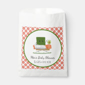 Kawaii Baby shower: Sushi en zalmrol Thema Bedankzakje (Voorkant)