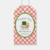 Kawaii Baby shower: Sushi en zalmrol Thema Cadeaulabel (Voorkant)