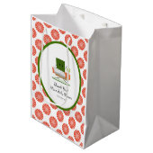 Kawaii Baby shower: Sushi en zalmrol Thema Medium Cadeauzakje (Voorkant Gekanteld)