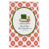 Kawaii Baby shower: Sushi en zalmrol Thema Medium Cadeauzakje (Voorkant)