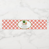 Kawaii Baby shower: Sushi en zalmrol Thema Waterfles Etiket (Enkel label)