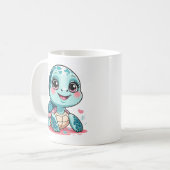 Kawaii Baby Turtle Mug Koffiemok (Voorkant links)