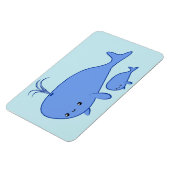 Kawaii Baby Whale en Mama Whale buigzame magneet (Linkerzijde)