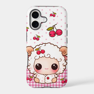 Kawaii babyschaap en leuke kersen