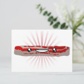 Kawaii Bacon Bedankkaart (Staand voorkant)