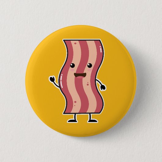 Kawaii Bacon: Beste vrienden voor altijd BFF Ronde Button 5,7 Cm (Voorkant)