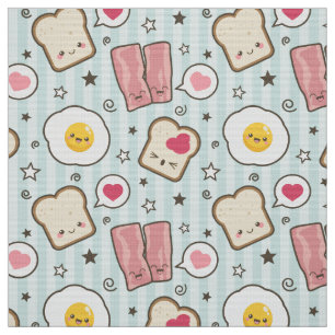 Kawaii Bacon & Fried Egg Deconstructed Sandwich Stof