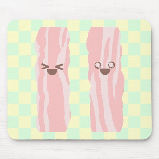 kawaii baconontbijt muismat (Voorkant)