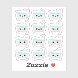 Kawaii badkuip spa badtijd herinnering Bujo planne Sticker