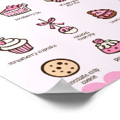 Kawaii bakkerij menu met jouw naam poster (Hoek)