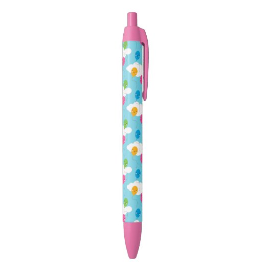 Kawaii Balloons Zwarte Inkt Pen (Achterkant (Verticaal))
