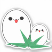 Kawaii Balut Egg Vinyl Sticker (Voorkant)