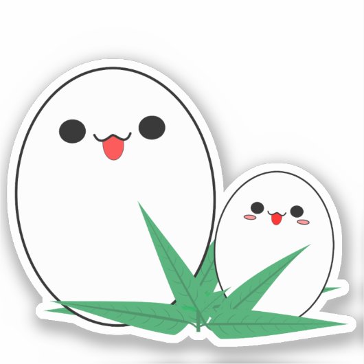 Kawaii Balut Egg Vinyl Sticker (Voorkant)