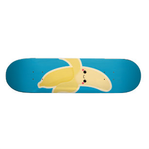 Kawaii banaan op blauw persoonlijk skateboard