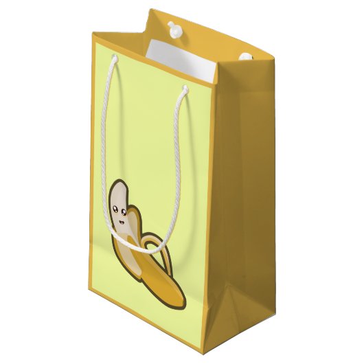 Kawaii Banana Klein Cadeauzakje (Voorkant Gekanteld)