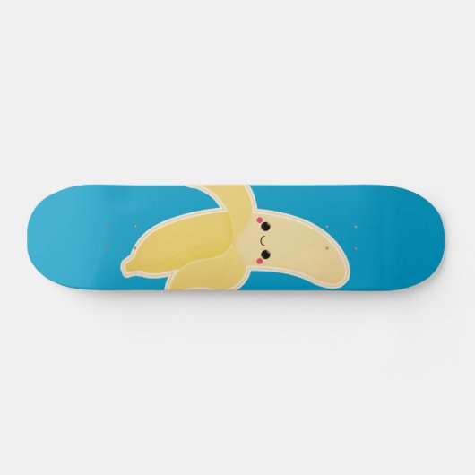 Kawaii Banana op blauw Persoonlijk Skateboard (Horizontaal)