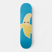 Kawaii Banana op blauw Persoonlijk Skateboard (Voorkant)