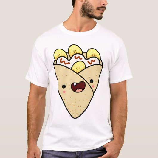 Kawaii Bananas and Cream Crepe T-shirt (Voorkant)