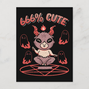 Kawaii Baphomet Occult Devil Goat Briefkaart