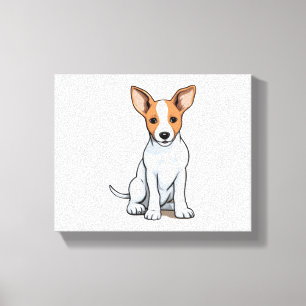 Kawaii Basenji Puppy Canvas Afdruk