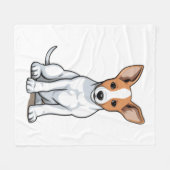 Kawaii Basenji Puppy Fleece Deken (Voorkant (Horizontaal))