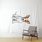 Kawaii Basenji Puppy Wandkleed (In Situ (horizontaal))